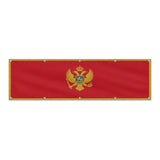 Drapeau du Monténégro grand format XL en polyester avec dix œillets