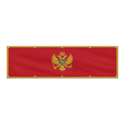 Drapeau du Monténégro grand format XL en polyester avec dix œillets