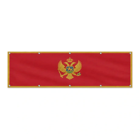 Drapeau du Monténégro grand format XL en polyester avec dix œillets