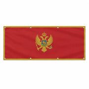 Drapeau monténégro polyester résistant avec œillets robustes