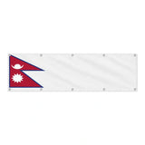 Drapeau du Népal grand format XL en polyester avec dix œillets