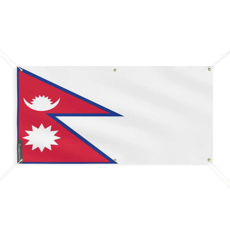 Drapeau du népal 6 oeillets en plusieurs tailles (m) - pixelforma