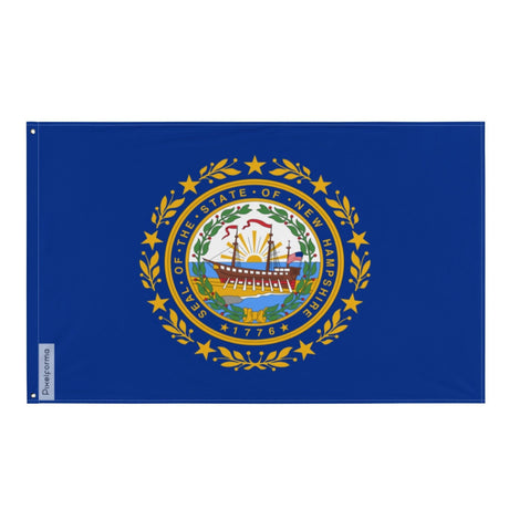 Drapeau du New Hampshire en plusieurs tailles 100 % polyester Imprimer avec Double ourlet - Pixelforma