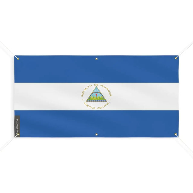 Drapeau du Nicaragua 6 Oeillets en Plusieurs Tailles (M) - Pixelforma 