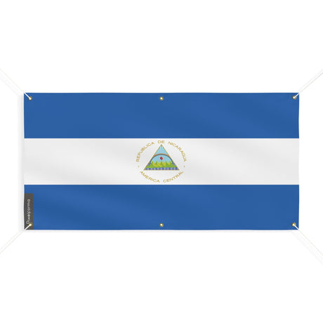 Drapeau du Nicaragua 6 Oeillets en plusieurs tailles - Pixelforma 