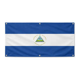 Drapeau nicaragua polyester résistant avec œillets robustes