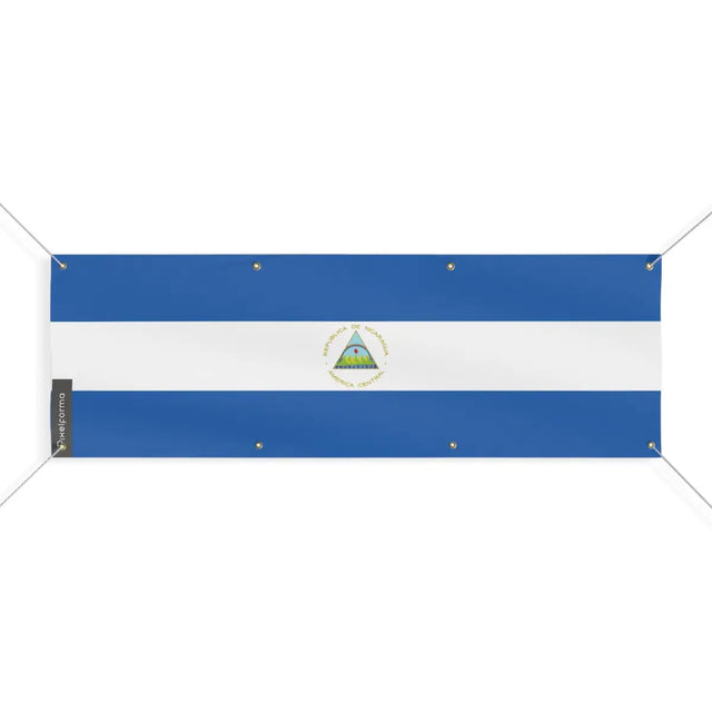 Drapeau du Nicaragua 8 Oeillets en Plusieurs Tailles (L) - Pixelforma 