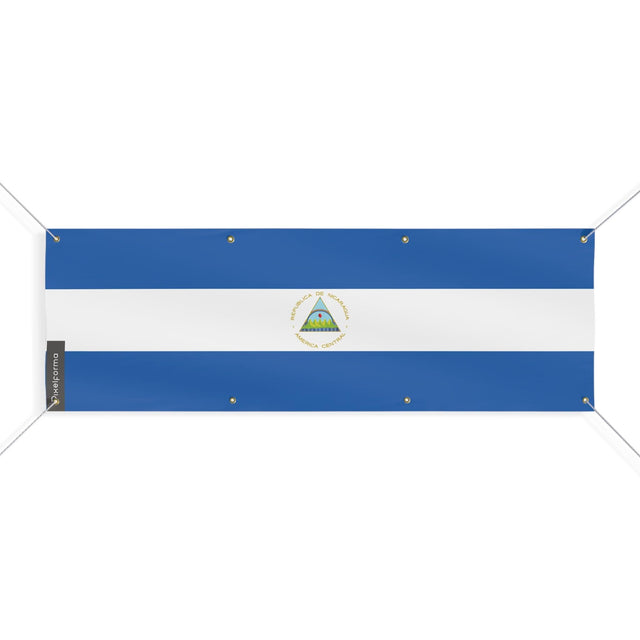 Drapeau du Nicaragua 8 Oeillets en plusieurs tailles - Pixelforma 