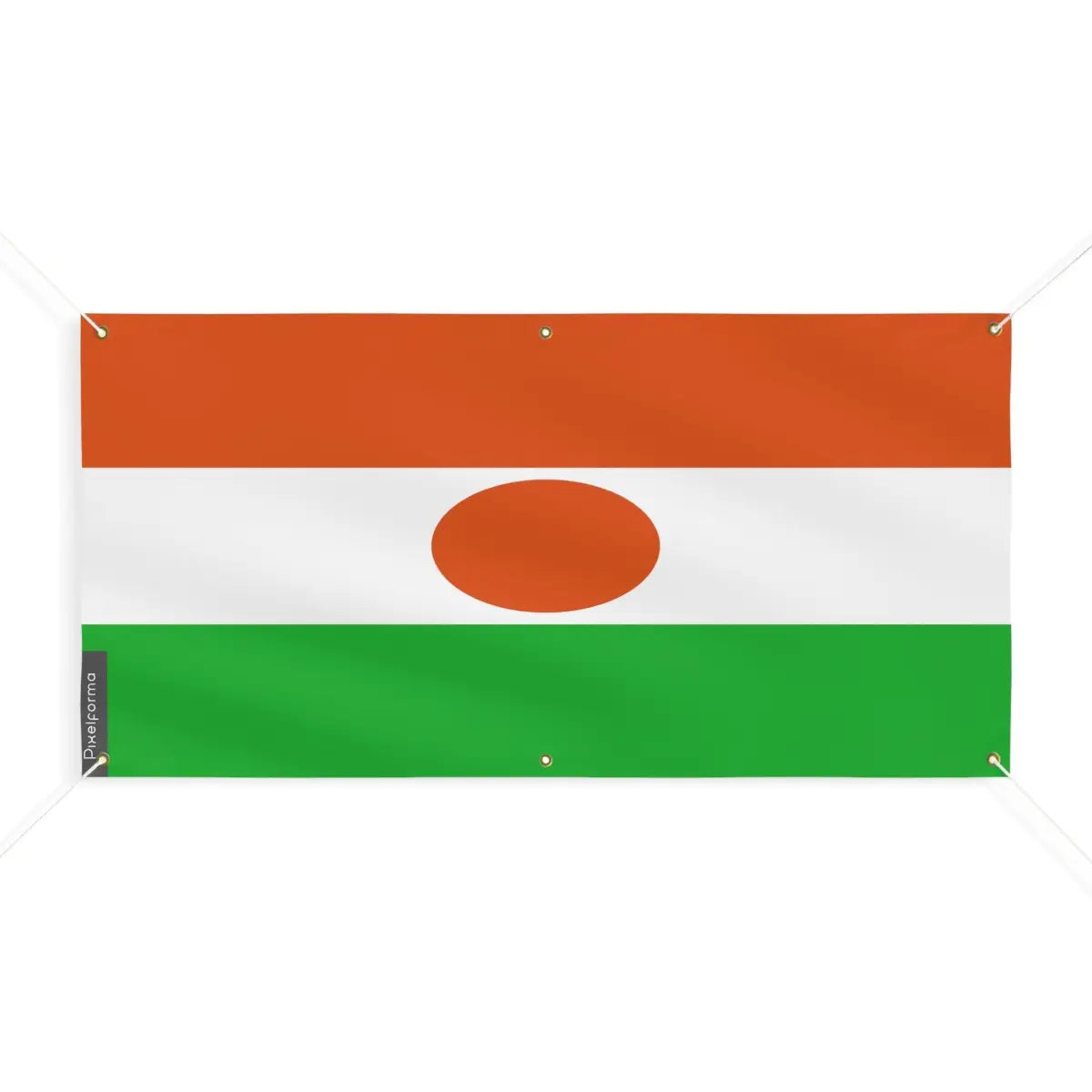 Drapeau du Niger 6 Oeillets en Plusieurs Tailles (M) - Pixelforma 