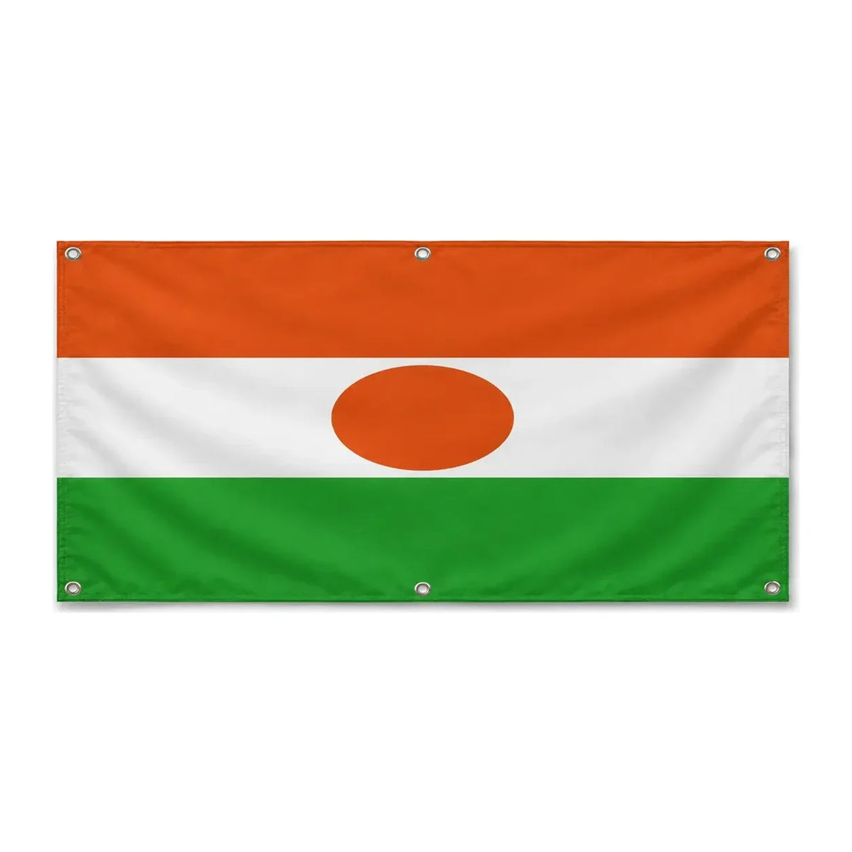 Drapeau niger en polyester résistant avec six œillets