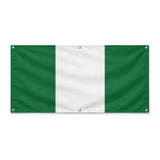 Drapeau nigeria polyester résistant six œillets usage extérieur