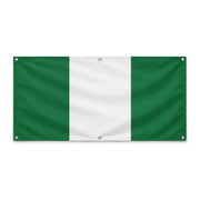 Drapeau nigeria polyester résistant six œillets usage extérieur