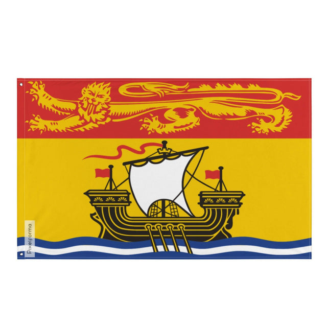 Drapeau du Nouveau-Brunswick en plusieurs tailles 100 % polyester Imprimer avec Double ourlet - Pixelforma 