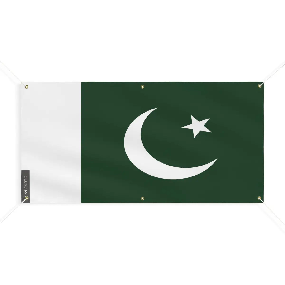 Drapeau du Pakistan 6 Oeillets en Plusieurs Tailles (M) - Pixelforma 