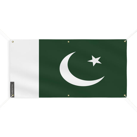 Drapeau du Pakistan 6 Oeillets en plusieurs tailles - Pixelforma 