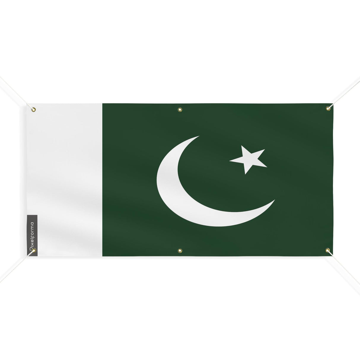 Drapeau du Pakistan 6 Oeillets en plusieurs tailles - Pixelforma