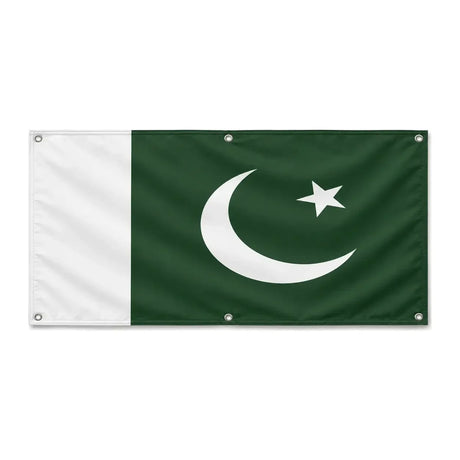 Drapeau pakistan polyester résistant avec œillets durables