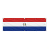Drapeau du Paraguay grand format XL en polyester avec dix œillets