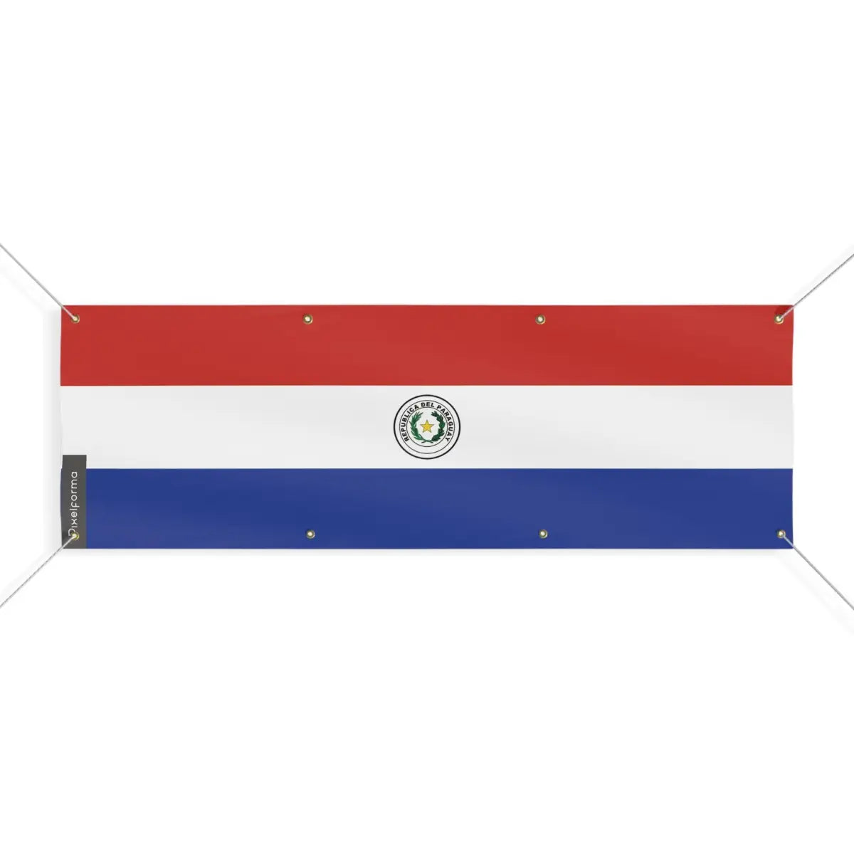 Drapeau du Paraguay 8 Oeillets en Plusieurs Tailles (L) - Pixelforma 