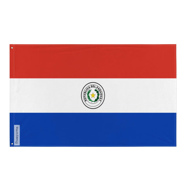 Drapeau du Paraguay en plusieurs tailles 100 % polyester Imprimer avec Double ourlet - Pixelforma