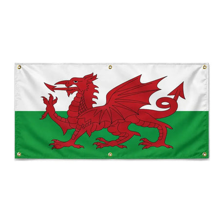 Drapeau pays de galles polyester résistant 6 œillets