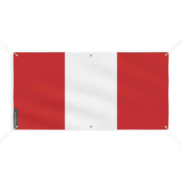 Drapeau du Pérou 6 Oeillets en Plusieurs Tailles (M) - Pixelforma 