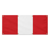 Drapeau pérou en polyester résistant avec 8 œillets