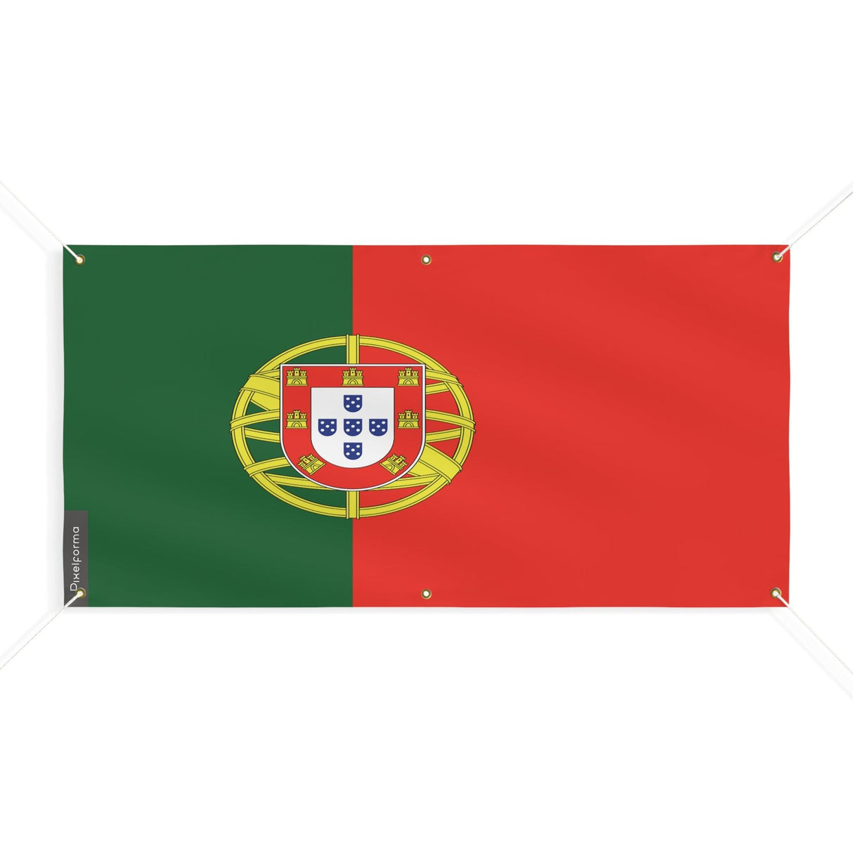 Drapeau du Portugal 6 Oeillets en plusieurs tailles - Pixelforma 