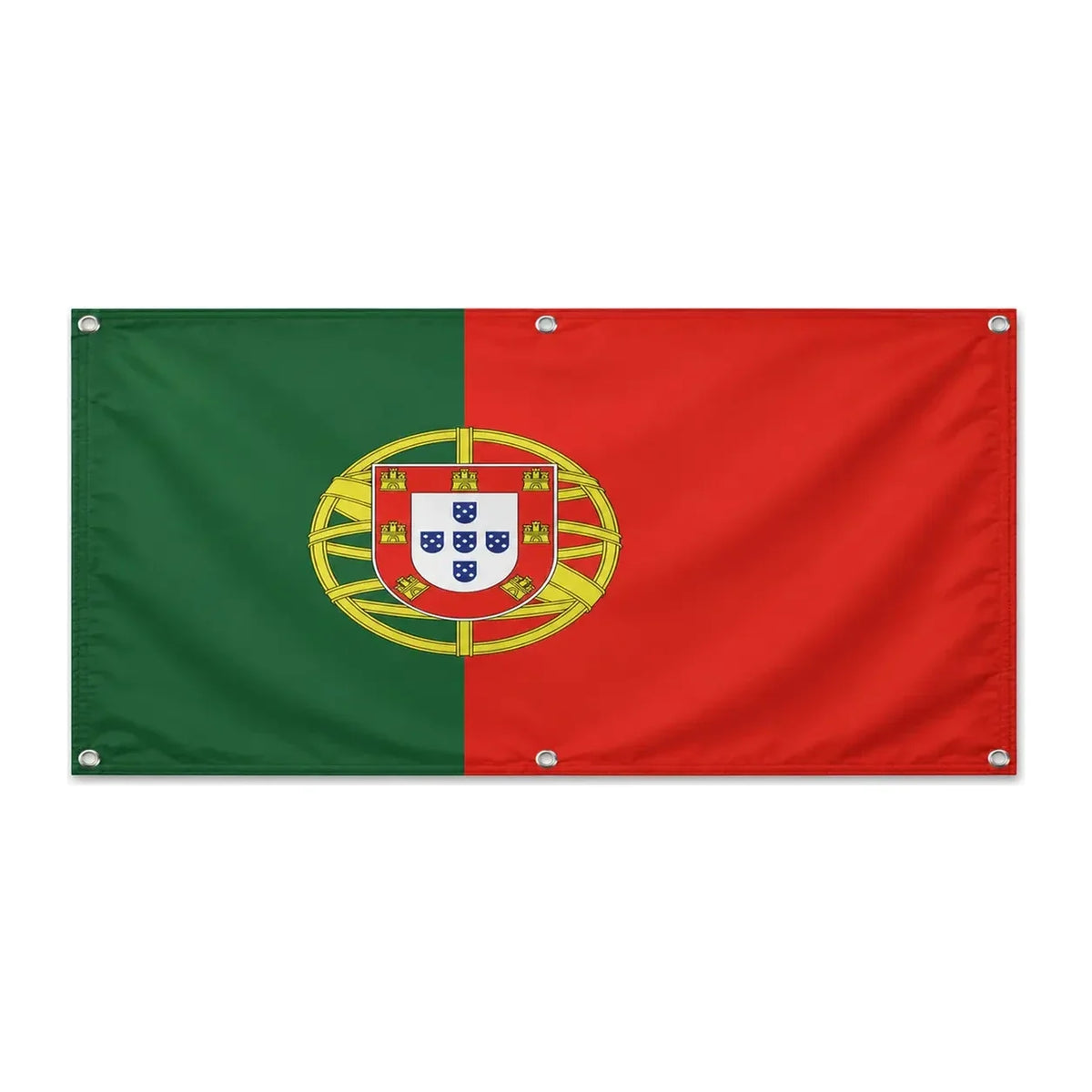 Drapeau portugal polyester résistant avec œillets renforcés