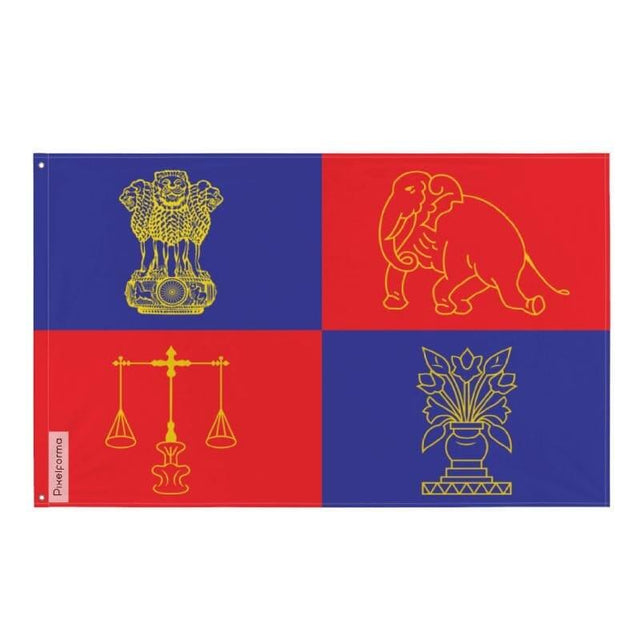 Drapeau du président de l'Inde en plusieurs tailles 100 % polyester Imprimer avec Double ourlet - Pixelforma