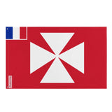 Drapeau du protectorat français de Wallis-et-Futuna (1886-1887) en plusieurs tailles 100 % polyester Imprimer avec Double ourlet - Pixelforma