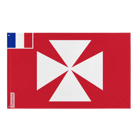 Drapeau du protectorat français de Wallis-et-Futuna (1886-1887) en plusieurs tailles 100 % polyester Imprimer avec Double ourlet - Pixelforma