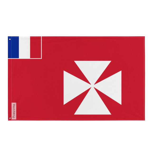 Drapeau du protectorat français de Wallis-et-Futuna (1910-1985) en plusieurs tailles 100 % polyester Imprimer avec Double ourlet - Pixelforma 
