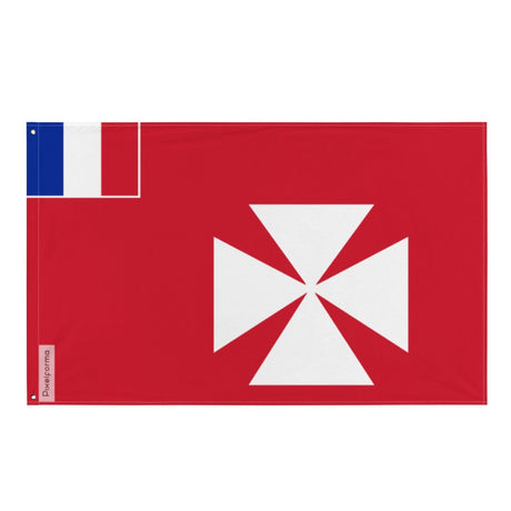 Drapeau du protectorat français de Wallis-et-Futuna (1910-1985) en plusieurs tailles 100 % polyester Imprimer avec Double ourlet - Pixelforma