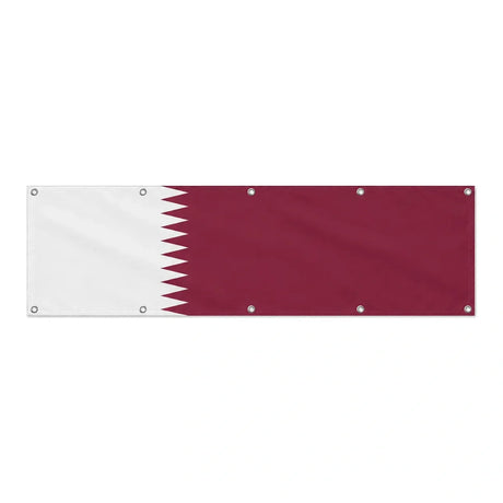 Drapeau du Qatar grand format XL en polyester avec dix œillets