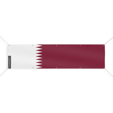Drapeau du Qatar 10 Oeillets en plusieurs tailles - Pixelforma 