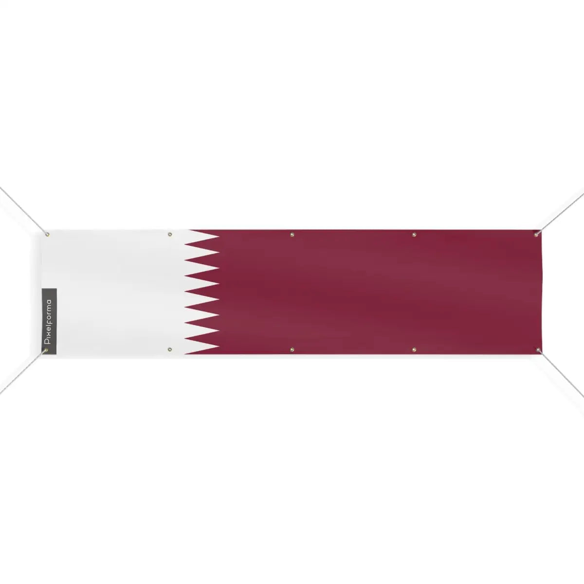 Drapeau du Qatar 10 Oeillets en Plusieurs Tailles (XL) - Pixelforma 