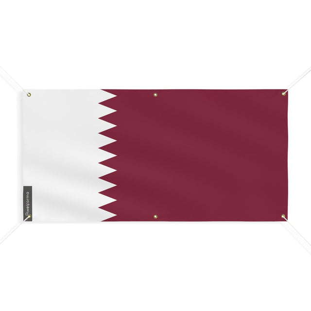 Drapeau du Qatar 6 Oeillets en plusieurs tailles - Pixelforma 