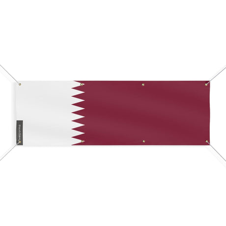 Drapeau du Qatar 8 Oeillets en plusieurs tailles - Pixelforma 