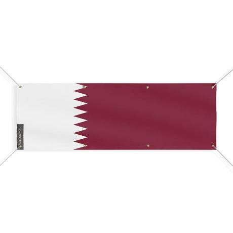 Drapeau du Qatar 8 Oeillets en plusieurs tailles - Pixelforma