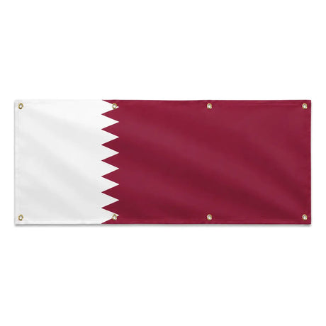 Drapeau qatar en polyester résistant usage extérieur