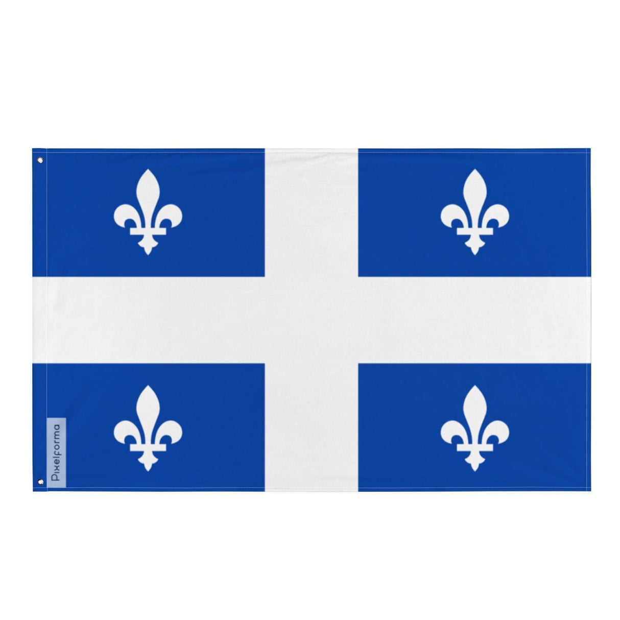 Drapeau du Québec en plusieurs tailles 100 % polyester Imprimer avec Double ourlet - Pixelforma 