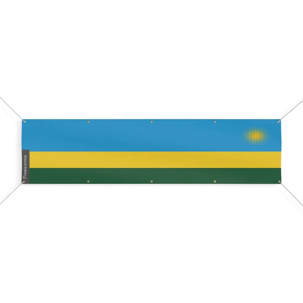 Drapeau du Rwanda 10 Oeillets en Plusieurs Tailles (XL) - Pixelforma 