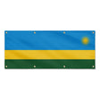 Drapeau rwanda polyester résistant aux intempéries 8 œillets