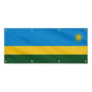 Drapeau rwanda polyester résistant aux intempéries 8 œillets