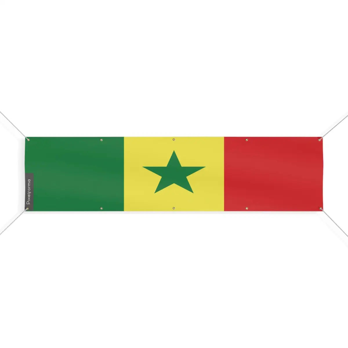 Drapeau du Sénégal 10 Oeillets en Plusieurs Tailles (XL) - Pixelforma 