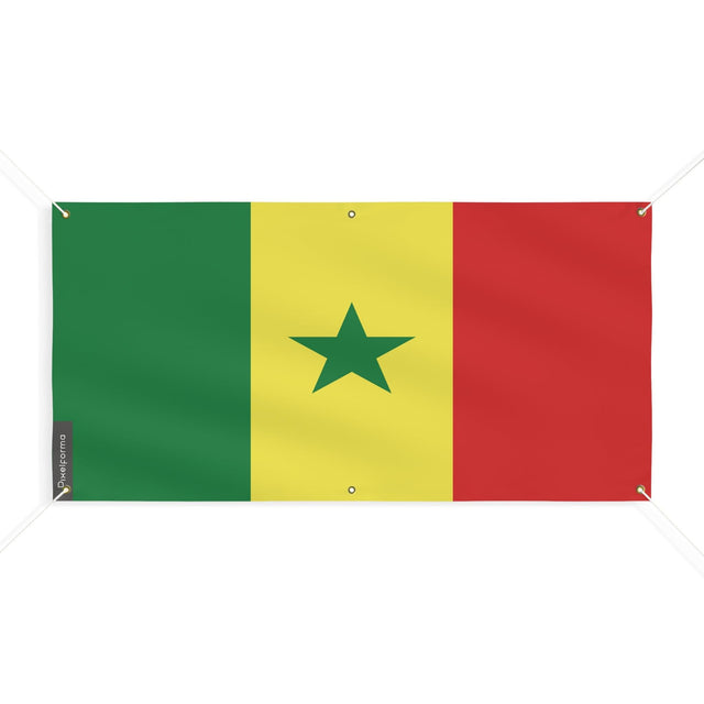 Drapeau du Sénégal 6 Oeillets en plusieurs tailles - Pixelforma 
