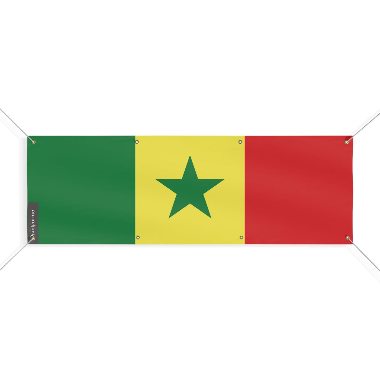 Drapeau du Sénégal 8 Oeillets en plusieurs tailles - Pixelforma 