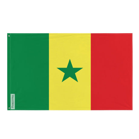 Drapeau du Sénégal en plusieurs tailles 100 % polyester Imprimer avec Double ourlet - Pixelforma