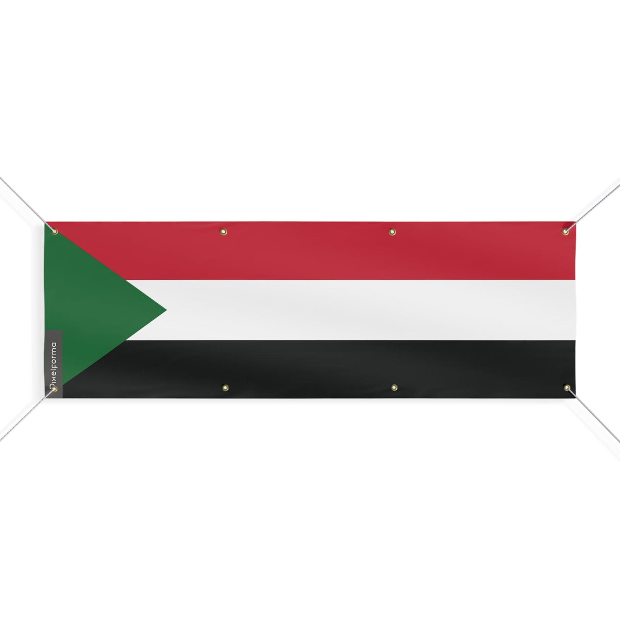 Drapeau du Soudan 8 Oeillets en plusieurs tailles - Pixelforma 